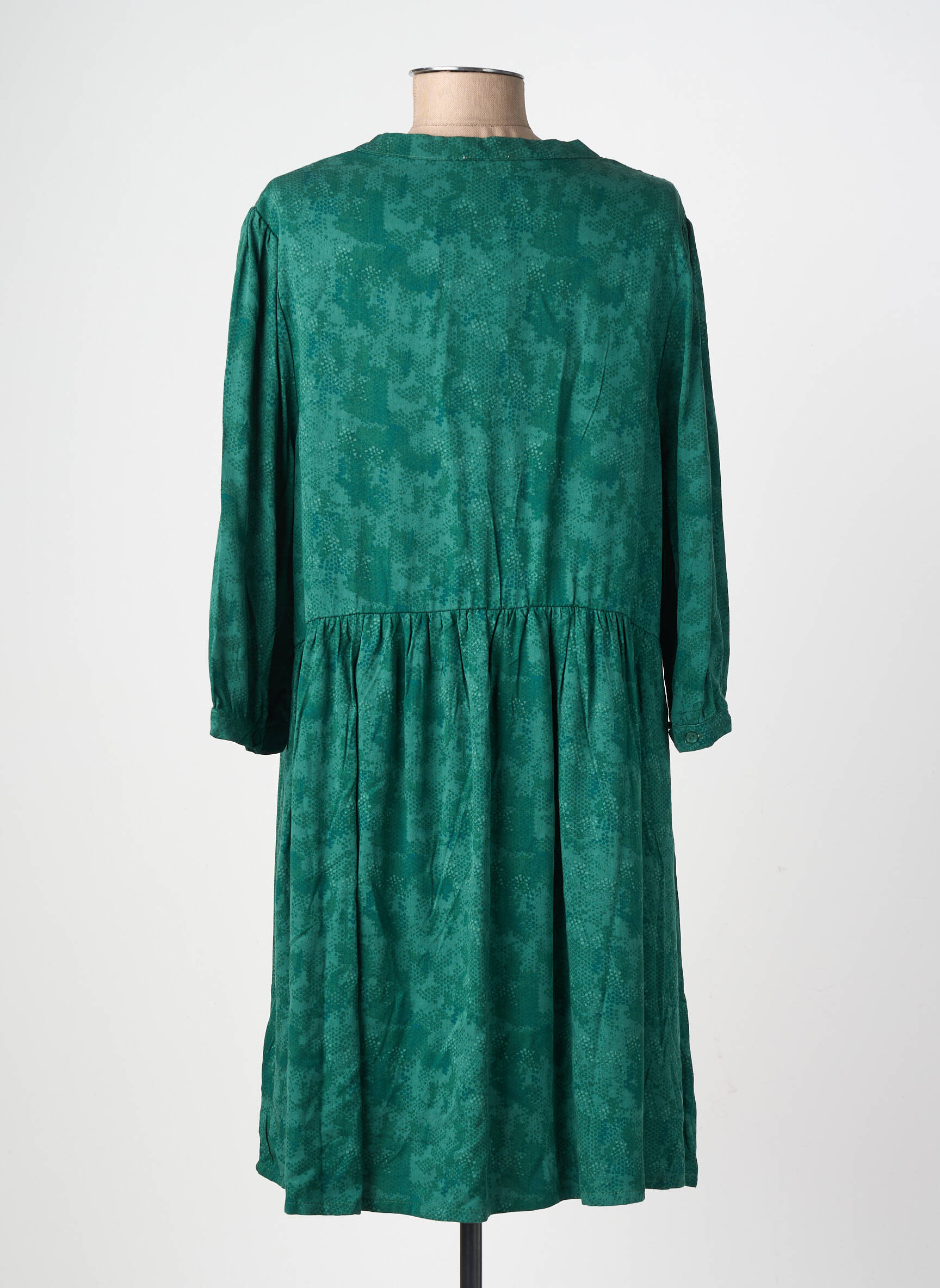 Robe courte manches 3/4 manches 3/4 vert FIREFLY femme