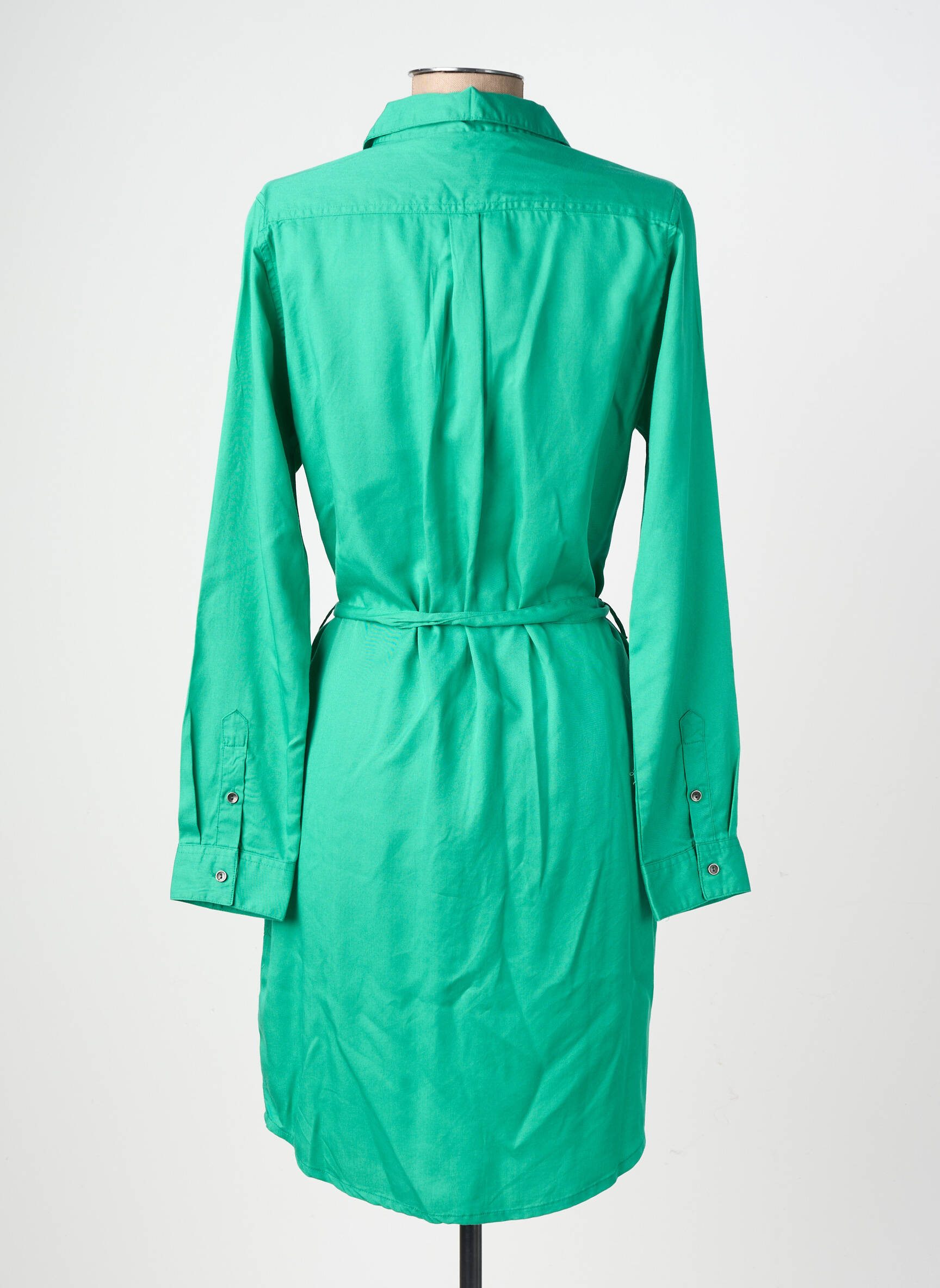 Robe courte manches longues manches longues vert SUN VALLEY femme