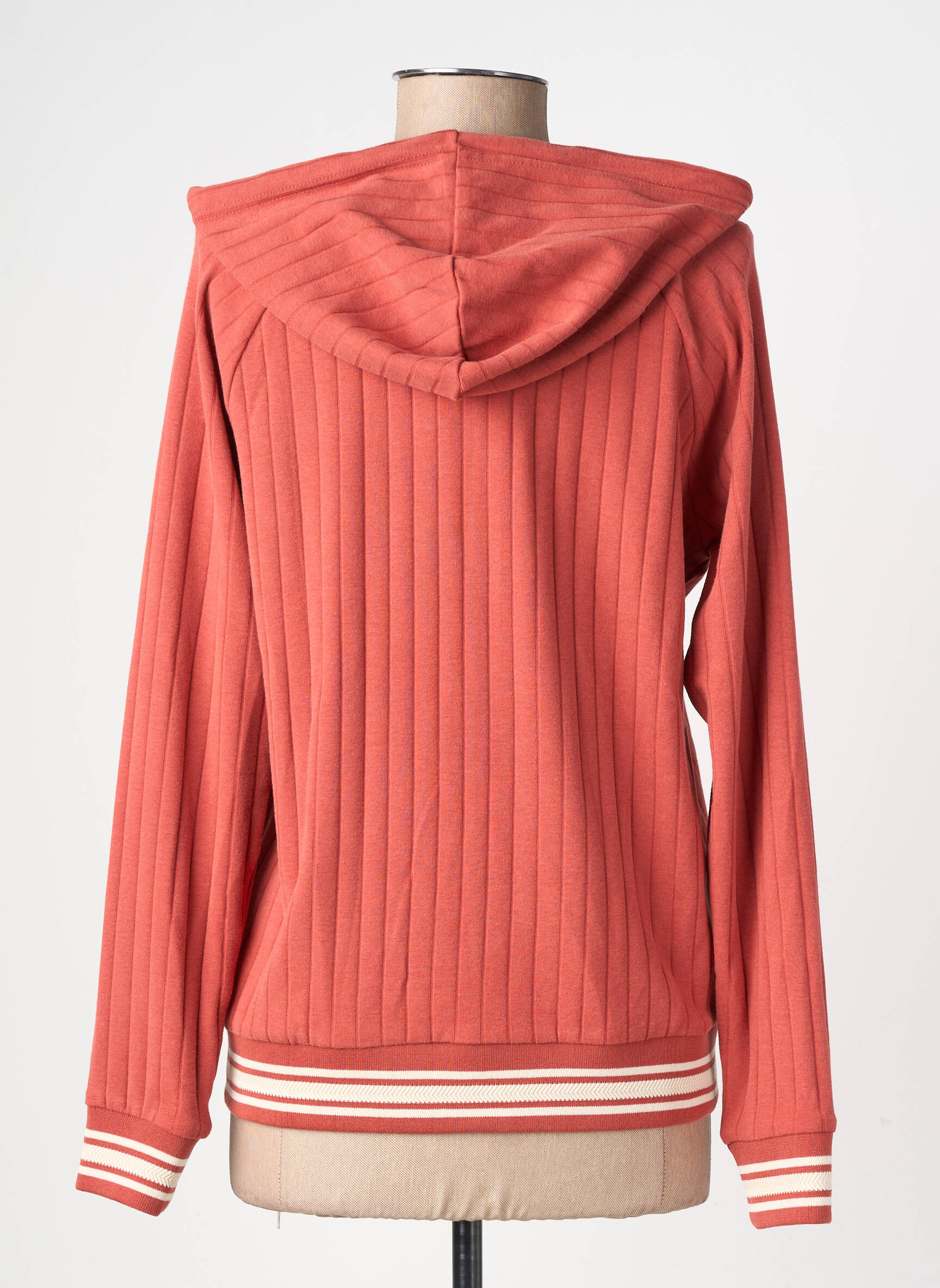 Veste casual col rond orange SUN VALLEY femme