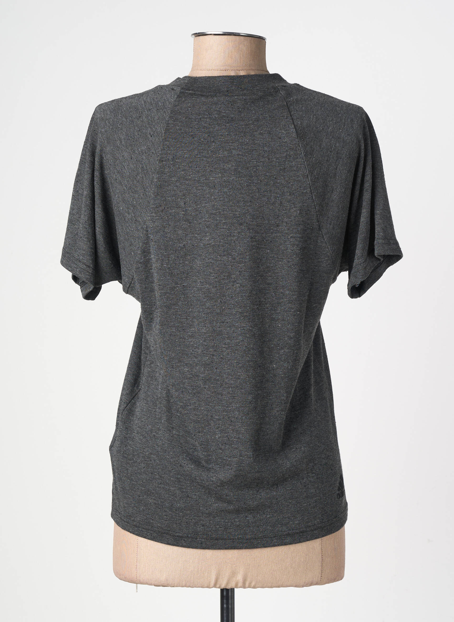 T-shirt sérigraphie manches courtes gris ADIDAS femme