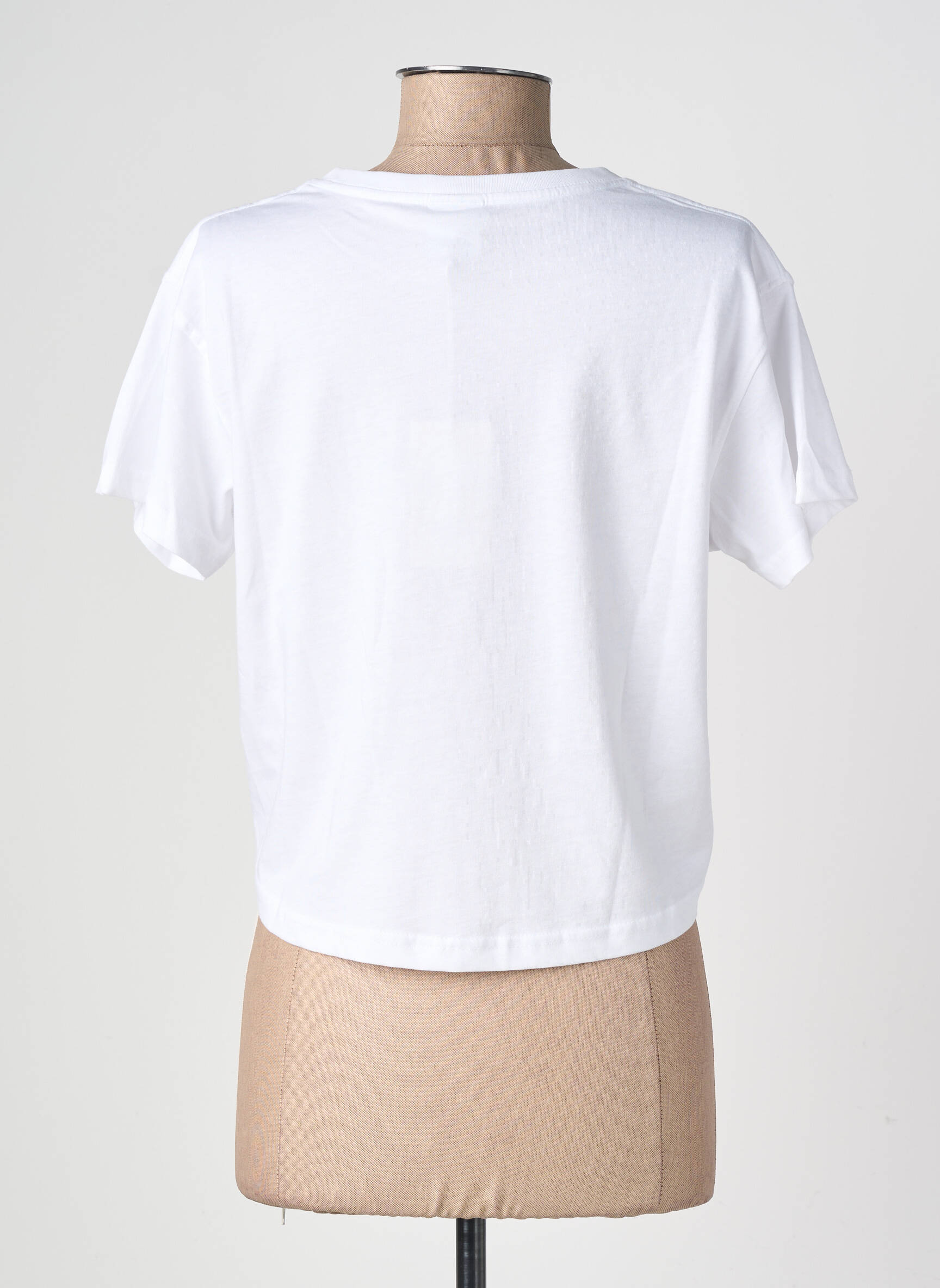T-shirt coupe droite manches courtes blanc TUC SURF femme
