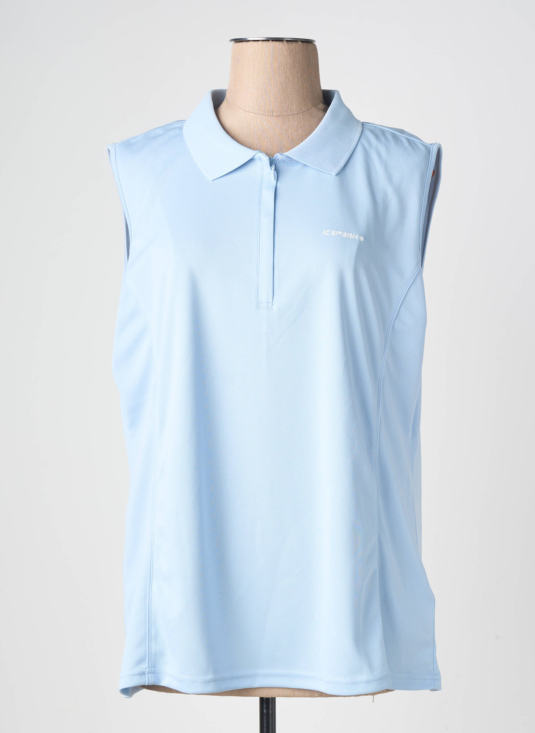 Polo stretch sans manche bleu ICEPEAK femme