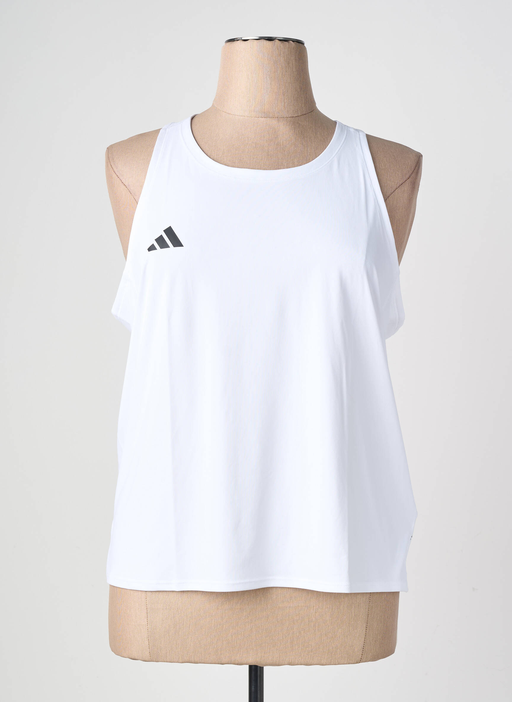 Débardeur stretch sans manche blanc ADIDAS femme
