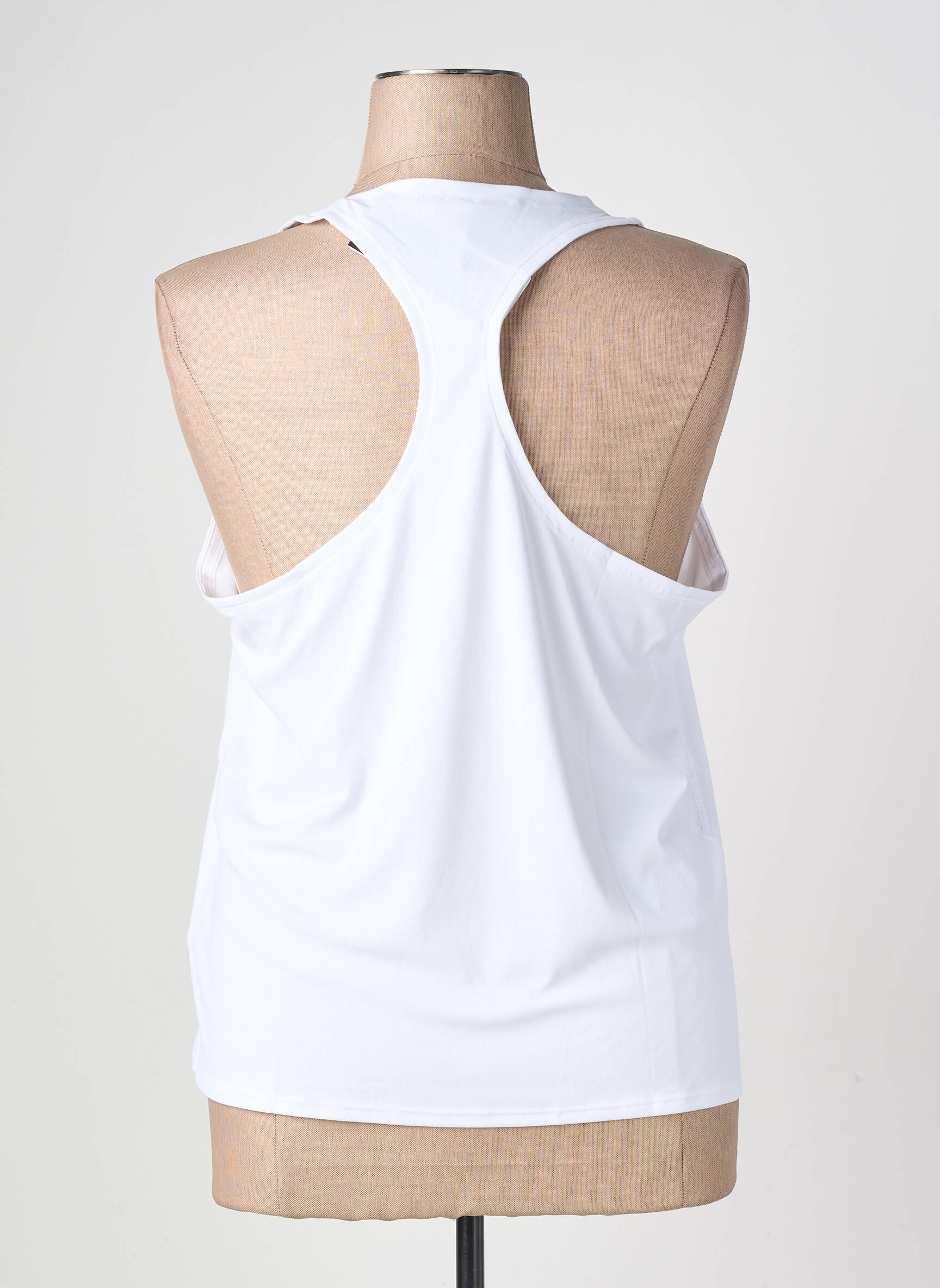 Débardeur stretch sans manche blanc ADIDAS femme