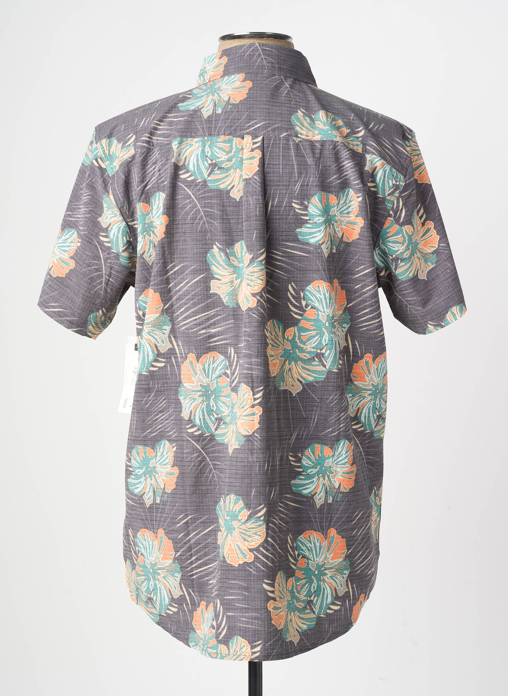 Chemise manches courtes imprimé tie and dye gris RIP CURL homme