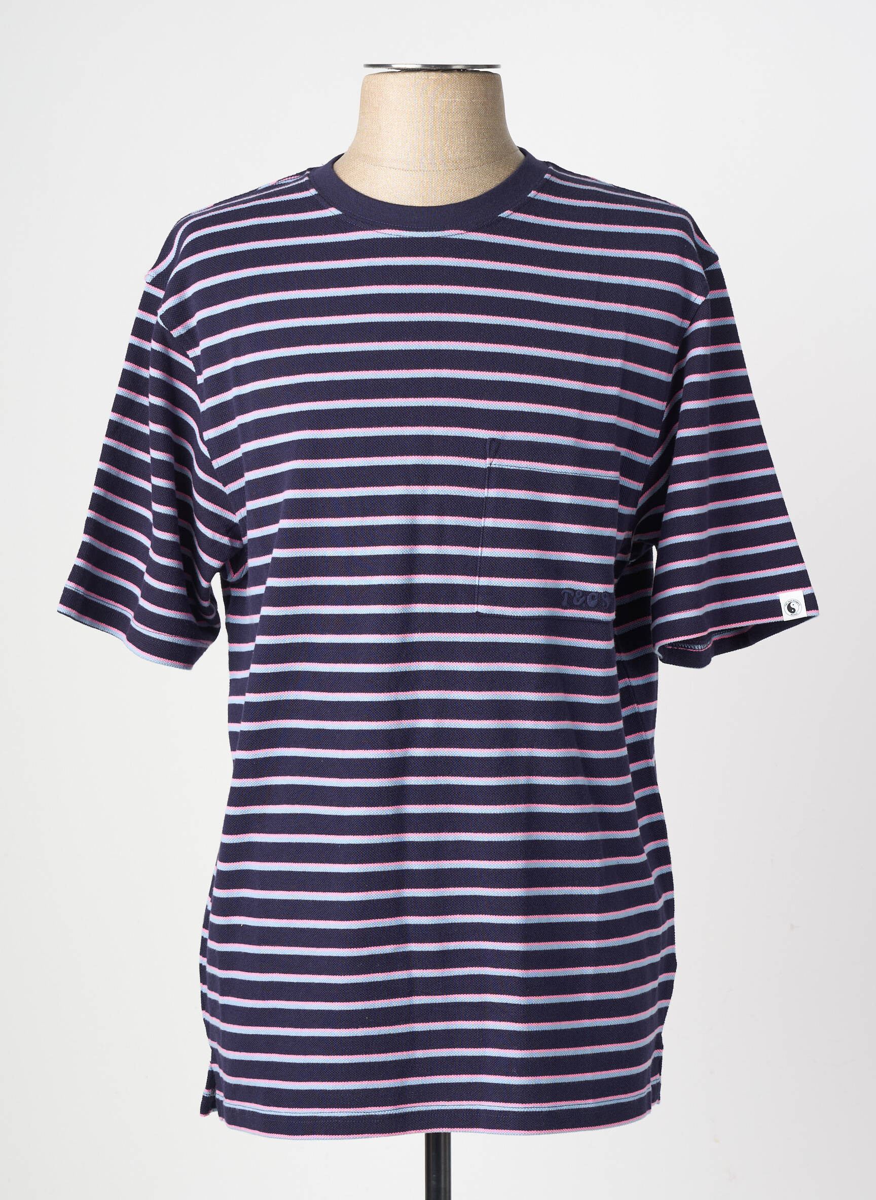 T-shirt bio manches courtes bleu TUC SURF homme