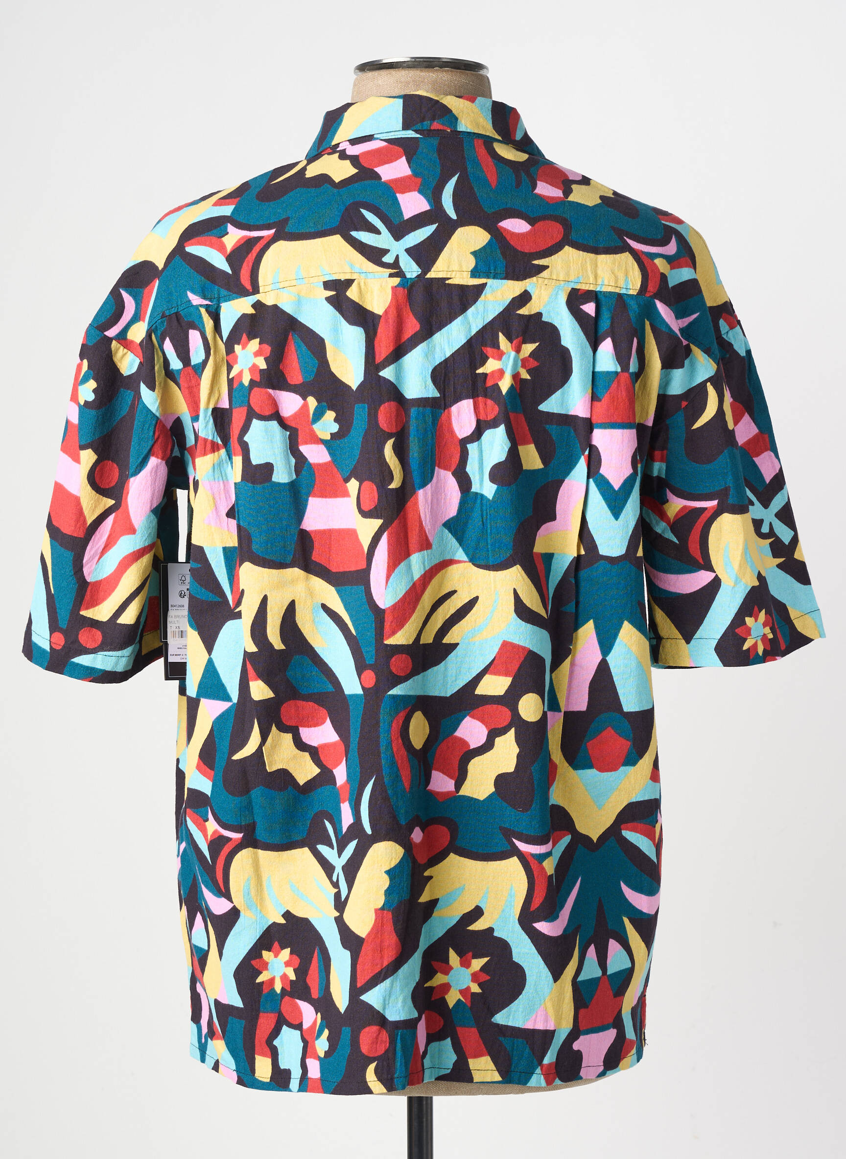 Chemise manches courtes imprimé fantaisie bleu VOLCOM homme