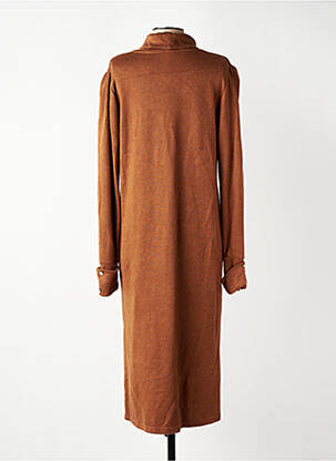 Robe pull stretch manches longues marron DIVILUNE femme
