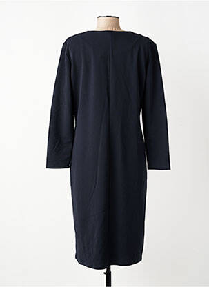 Robe mi-longue manches longues manches longues bleu GEVANA femme