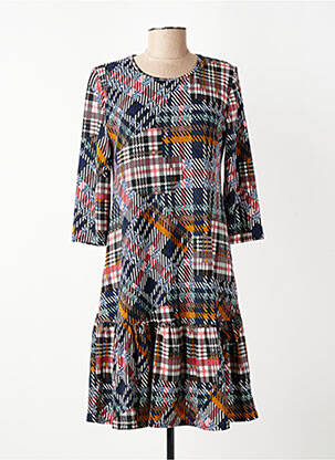 Robe mi-longue manches 3/4 manches 3/4 noir GEVANA femme