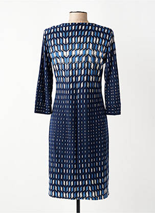 Robe mi-longue manches 3/4 manches 3/4 bleu GEVANA femme