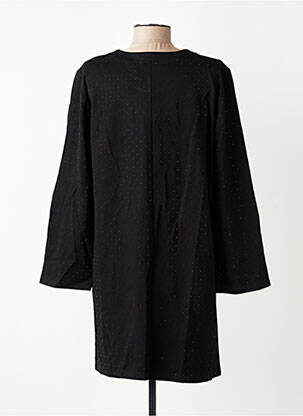 Robe courte manches longues manches longues noir GEVANA femme