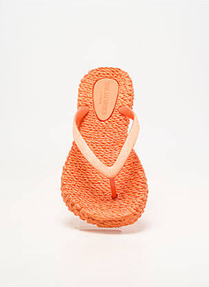 Tongs bout ouvert talon plat jusqu'à 3cm orange ILSE JACOBSEN femme
