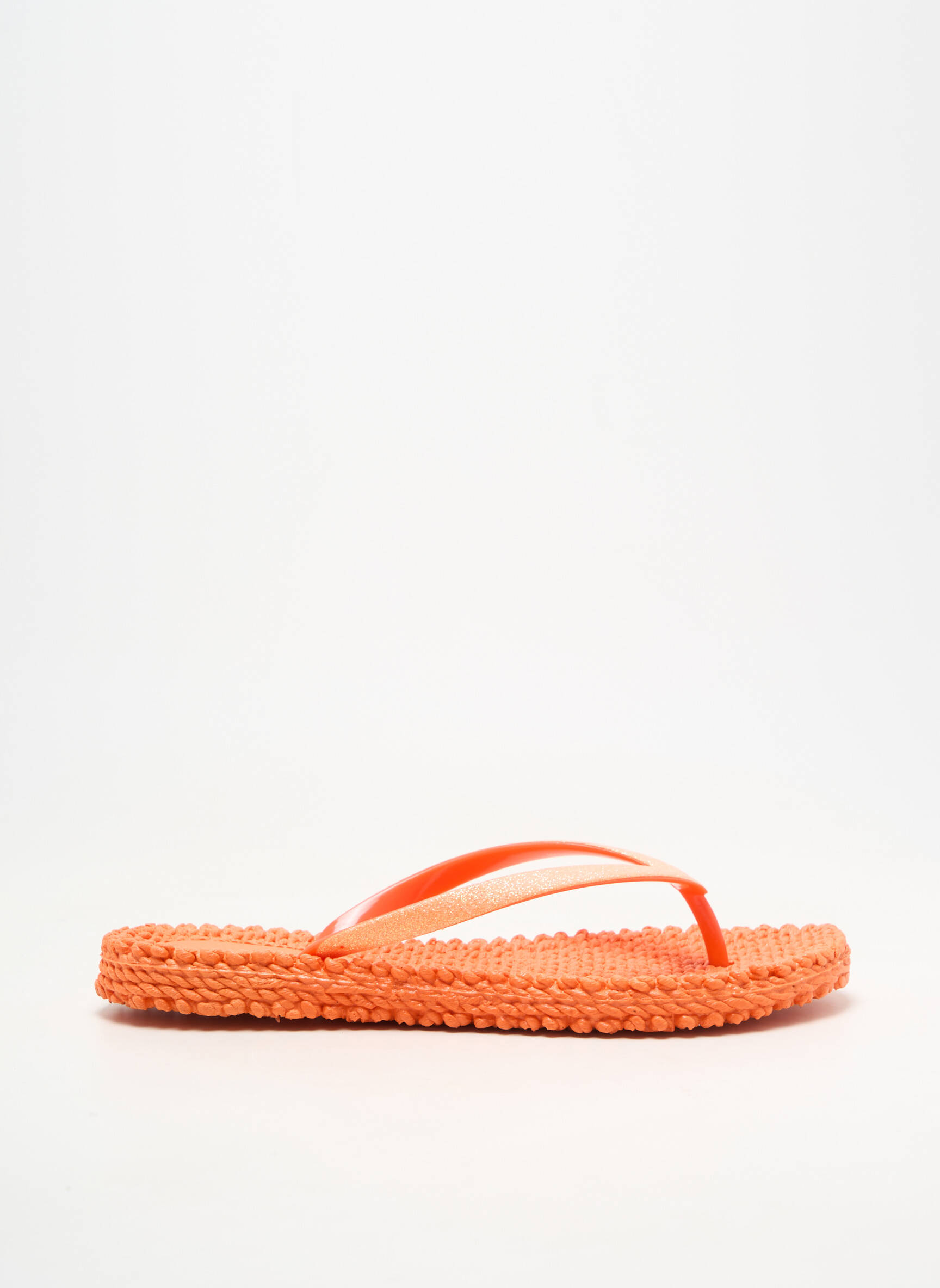 Tongs bout ouvert talon plat jusqu'à 3cm orange ILSE JACOBSEN femme