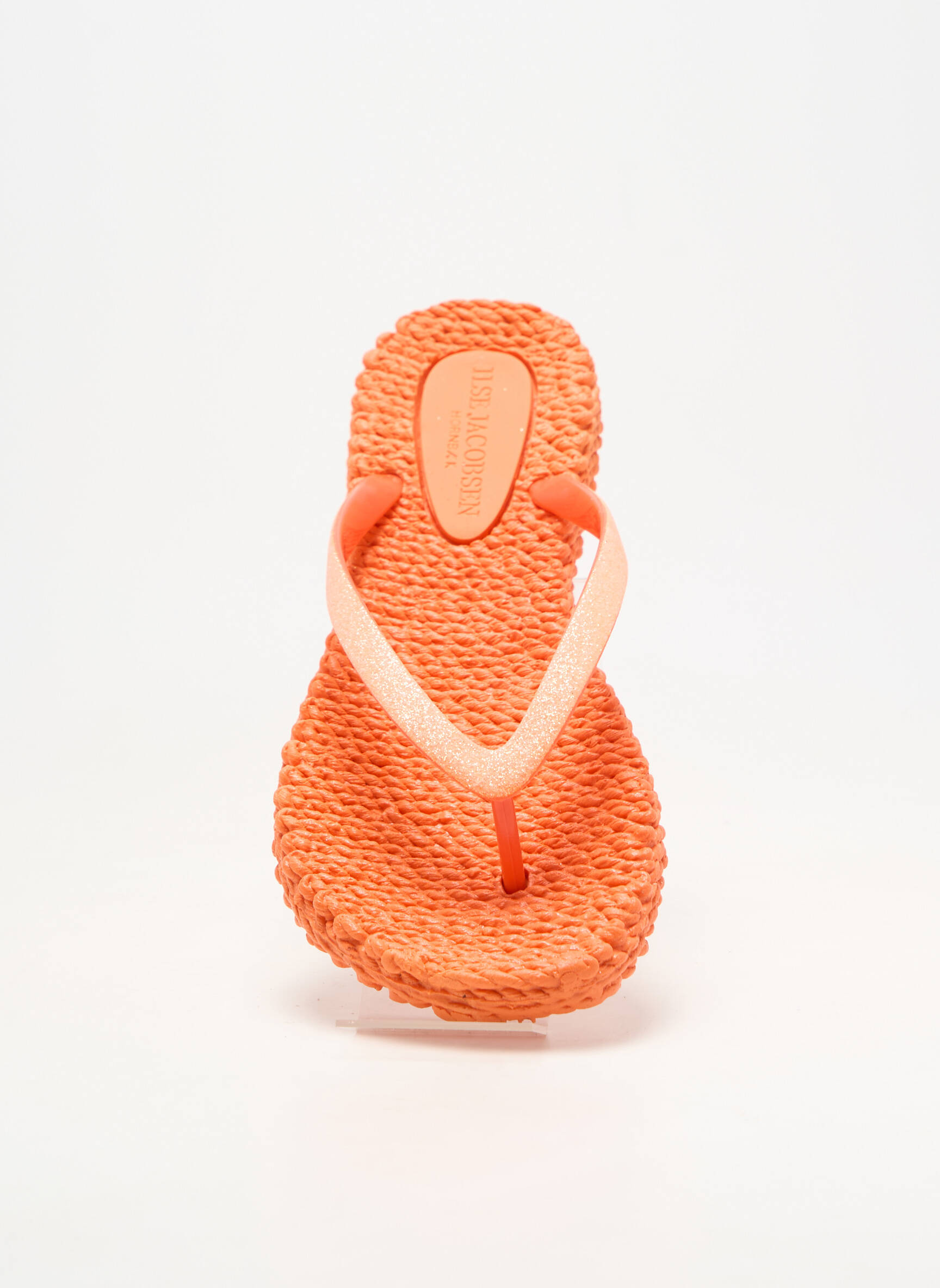 Tongs bout ouvert talon plat jusqu'à 3cm orange ILSE JACOBSEN femme