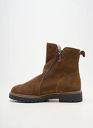 Bottines/boots matière lisse talon plat jusqu'à 3cm marron OLANG femme