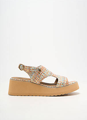 Sandales/nu pieds matière lisse talon de 4 à 6cm orange CHATTAWAK femme