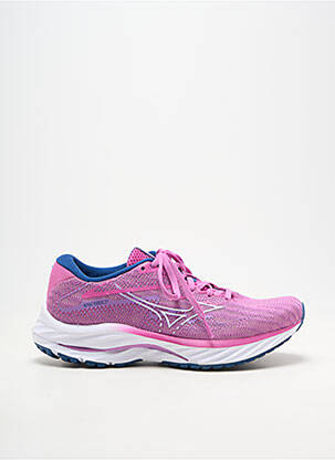 Baskets bout rond talon plat jusqu'à 3cm rose MIZUNO femme