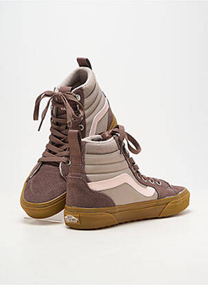 Baskets matière lisse talon plat jusqu'à 3cm gris VANS femme
