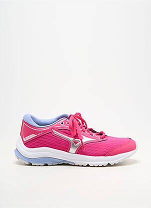 Baskets bout rond talon plat jusqu'à 3cm rose MIZUNO femme