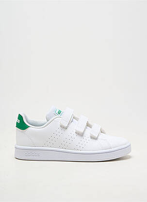 Baskets matière lisse bout rond blanc ADIDAS enfant