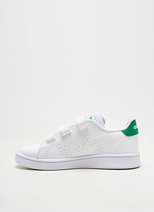 Baskets matière lisse bout rond blanc ADIDAS enfant