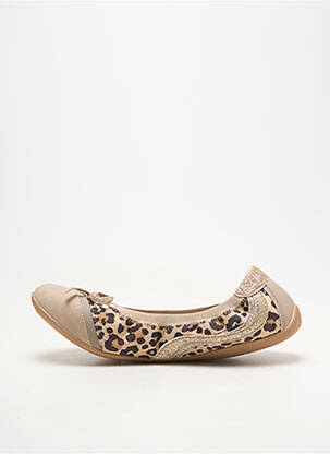 Ballerines bout rond talon plat jusqu'à 3cm beige CHATTAWAK femme
