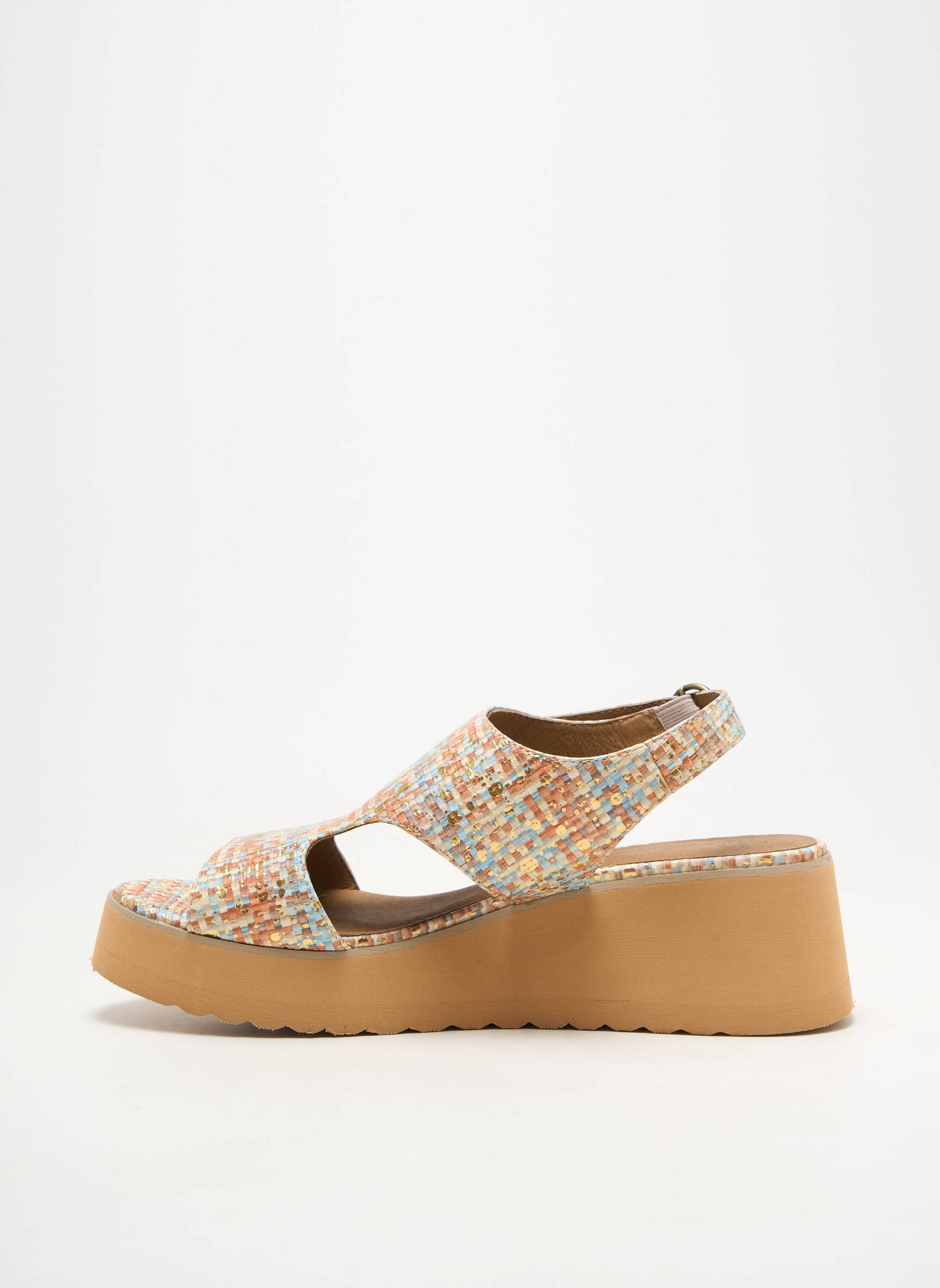 Sandales/nu pieds matière lisse talon de 4 à 6cm orange CHATTAWAK femme