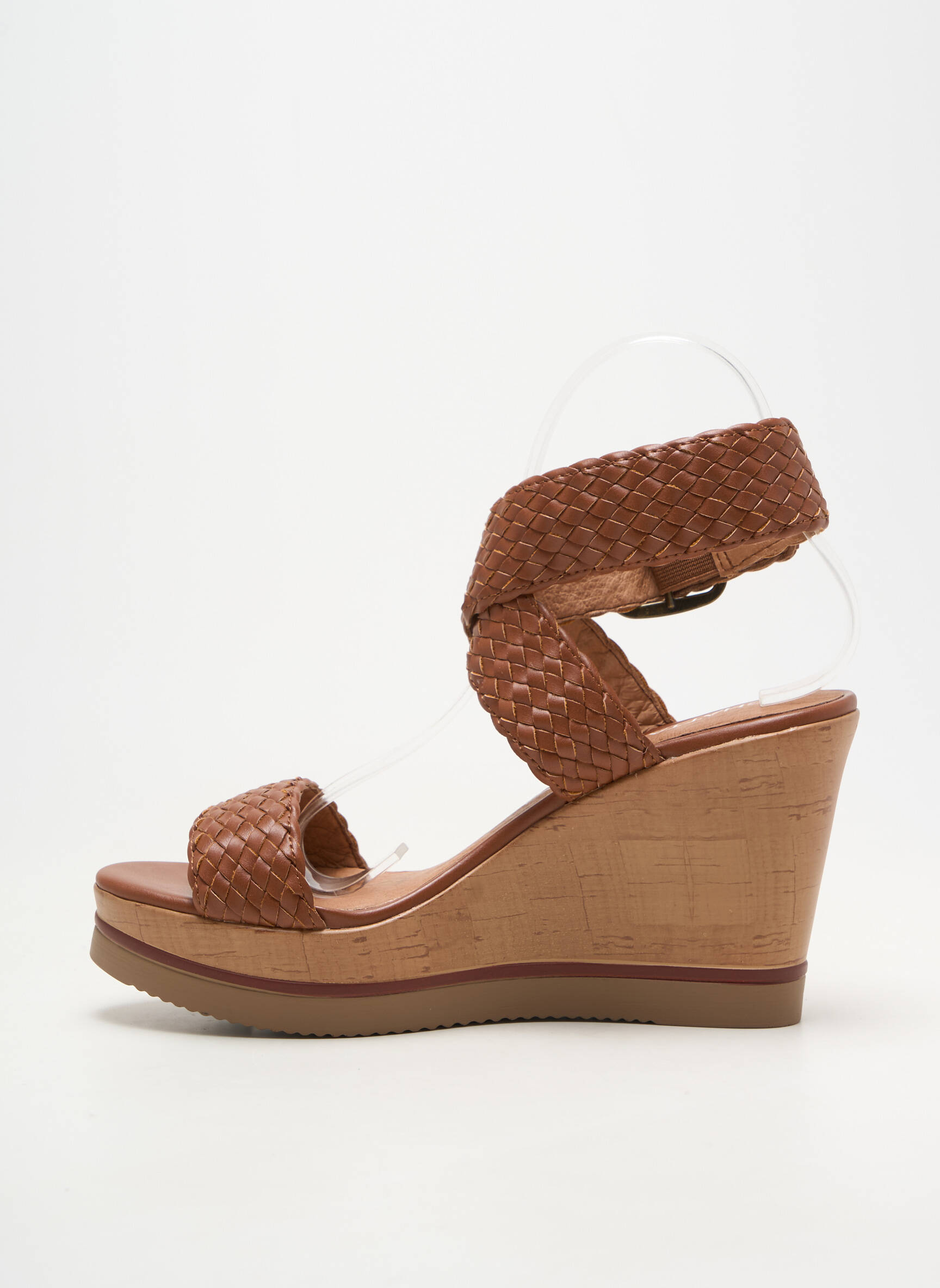 Sandales/nu pieds matière lisse talon de 7 à 9cm marron CHATTAWAK femme