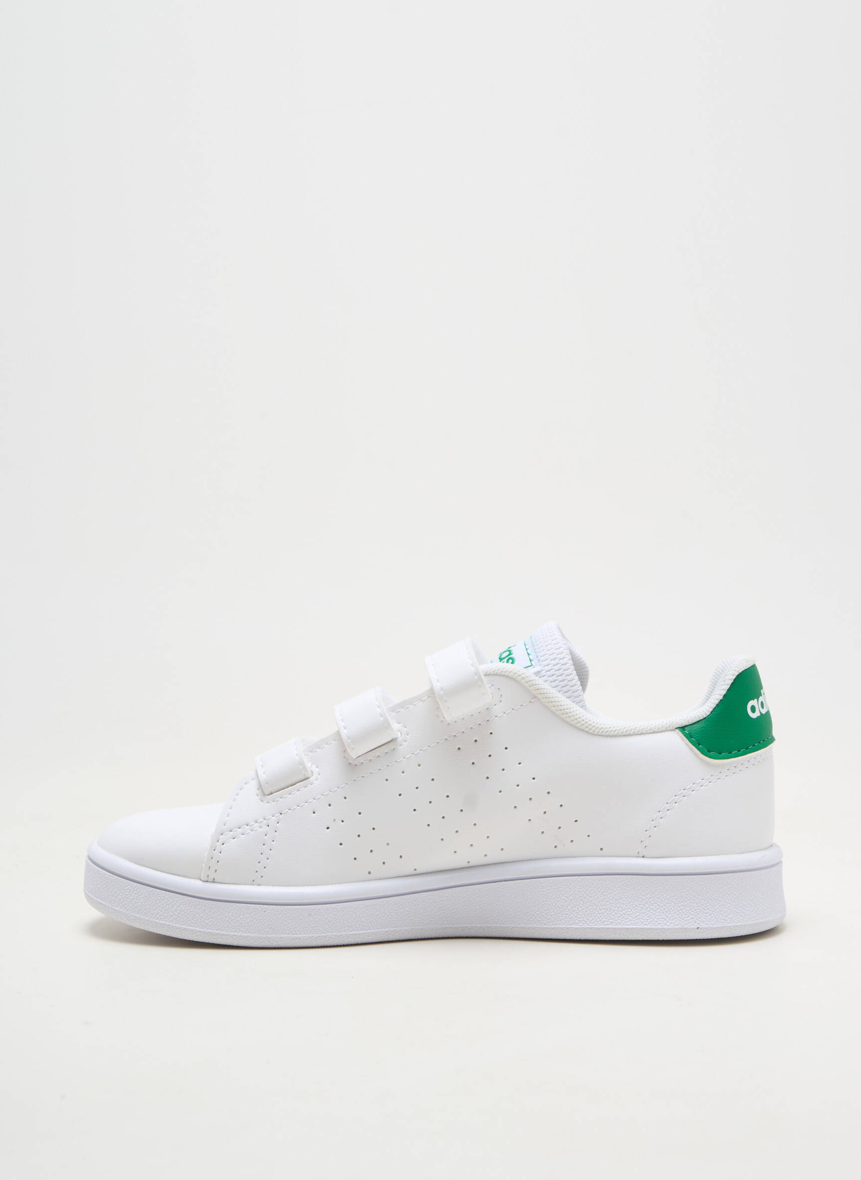 Baskets matière lisse bout rond blanc ADIDAS enfant