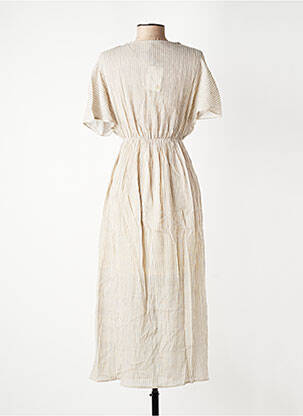 Robe longue manches courtes manches courtes blanc HOD femme