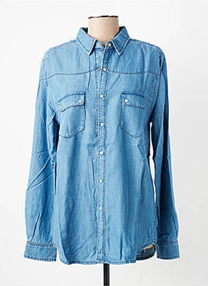 Chemisier coupe cintrée manches longues bleu HOD femme