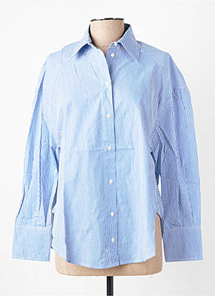 Chemisier coupe cintrée manches longues bleu HOD femme