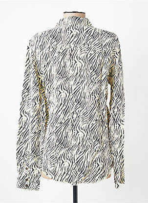 Chemisier coupe cintrée manches longues blanc FIVE femme