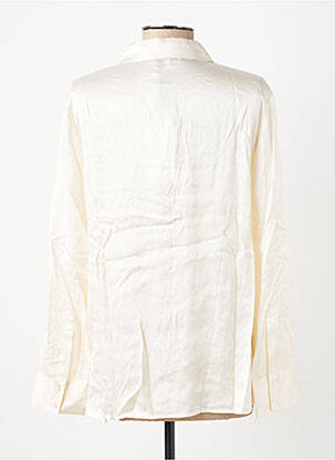 Chemisier coupe cintrée manches longues blanc FIVE femme