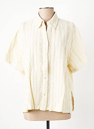 Chemisier coupe droite manches courtes blanc HOD femme