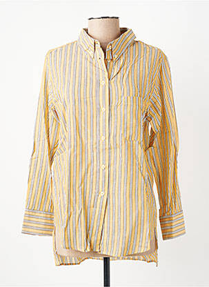 Chemisier coupe droite manches longues jaune BERENICE femme