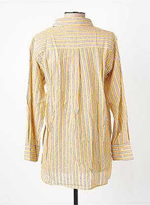 Chemisier coupe droite manches longues jaune BERENICE femme