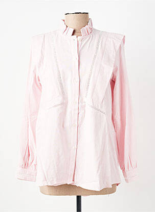 Chemisier coupe cintrée manches longues rose OPULLENCE femme