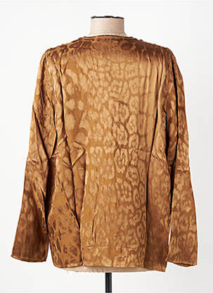Chemisier coupe droite manches longues marron ROSEANNA femme
