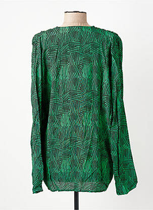 Chemisier coupe cintrée manches longues vert ROSEANNA femme