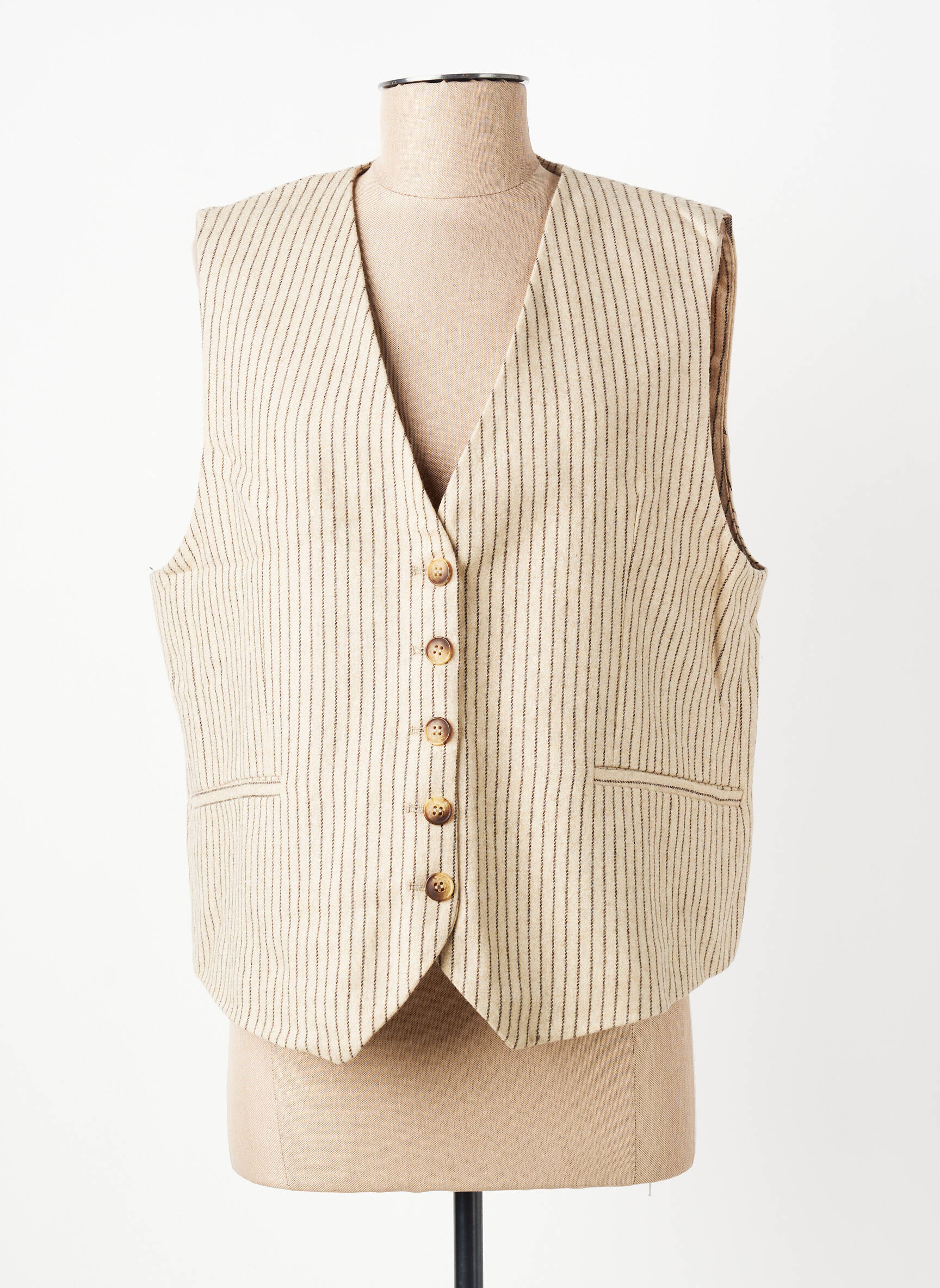 Veste casual finition intérieure doublée beige HOD femme