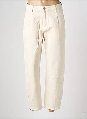 Pantalon droit stretch taille normale blanc HOD femme