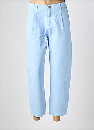 Pantalon droit stretch taille normale bleu HOD femme
