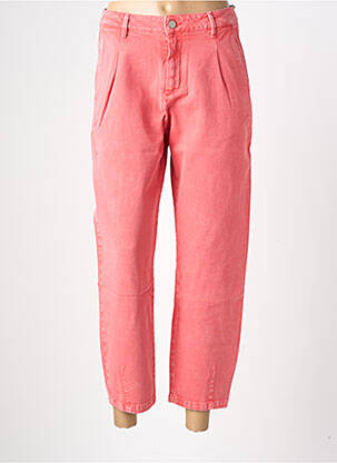 Pantalon droit stretch taille normale rouge HOD femme