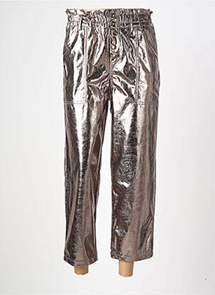Pantalon slim taille haute taille haute argent HOD femme