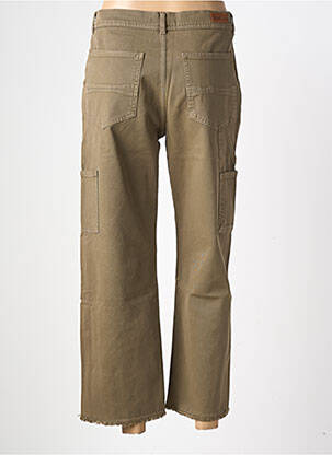 Jeans coupe large finition bord franc taille normale marron HOD femme