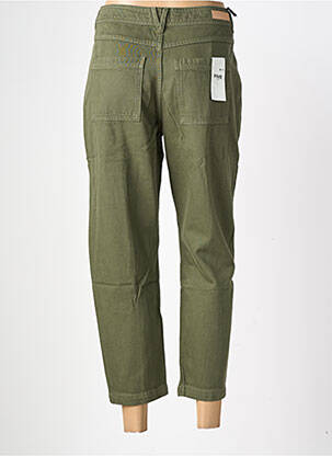 Pantalon 7/8 fermeture zippée sous rabat boutonné taille normale vert FIVE femme