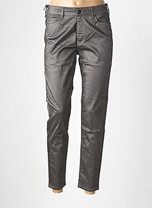 Pantalon slim tissage enduit taille normale gris FIVE femme