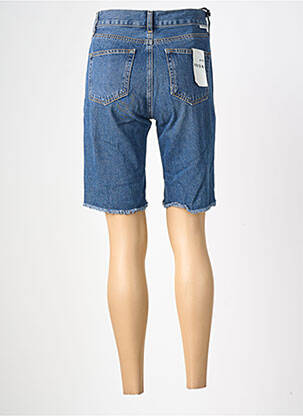Short tissage denim taille haute bleu FIVE femme